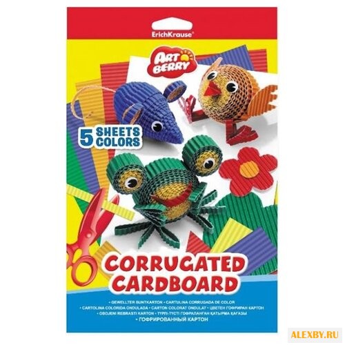 Цветной картон гофрированный