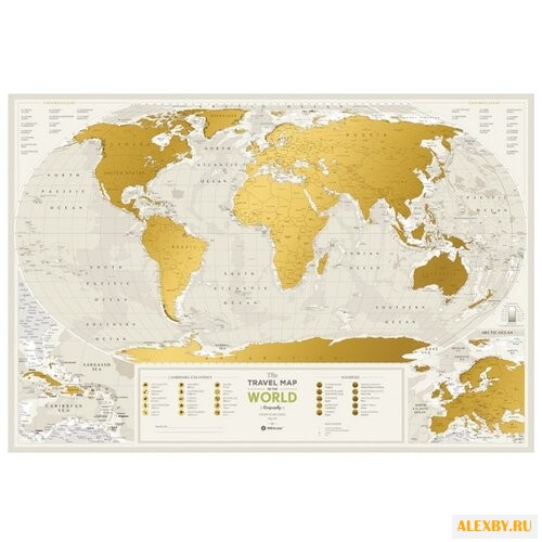 1DEA.me Скретч Карта Мира