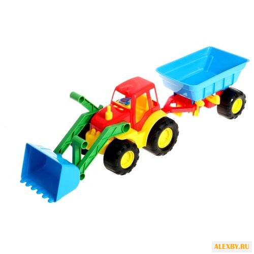 Трактор ZEBRATOYS с ковшом и