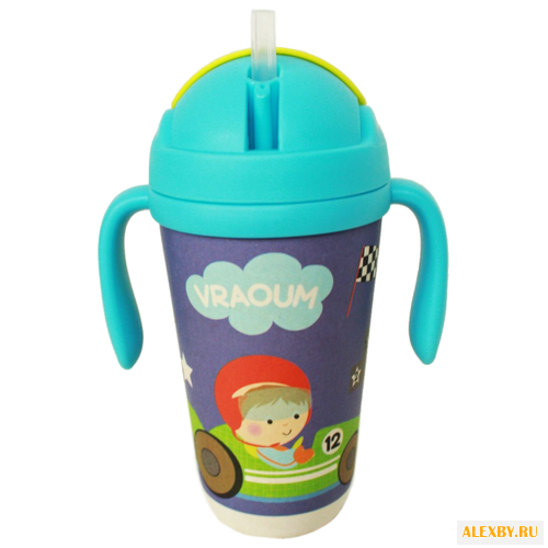 Поильник с крышкой и соломинкой