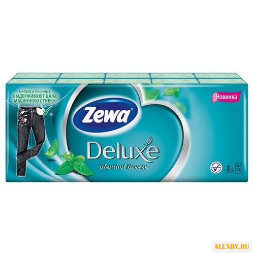 Платочки Zewa Deluxe Ментол