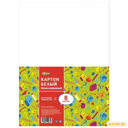 Белый картон немелованный