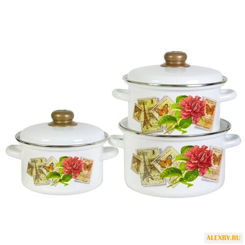 Набор кастрюль Эмаль
