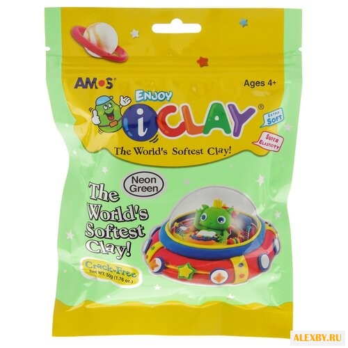 Масса для лепки AMOS зеленая