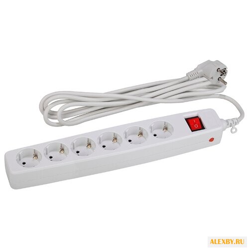 Сетевой фильтр ЭРА SF-6es-W