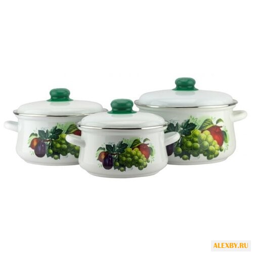 Набор кастрюль Эмаль Ассорти