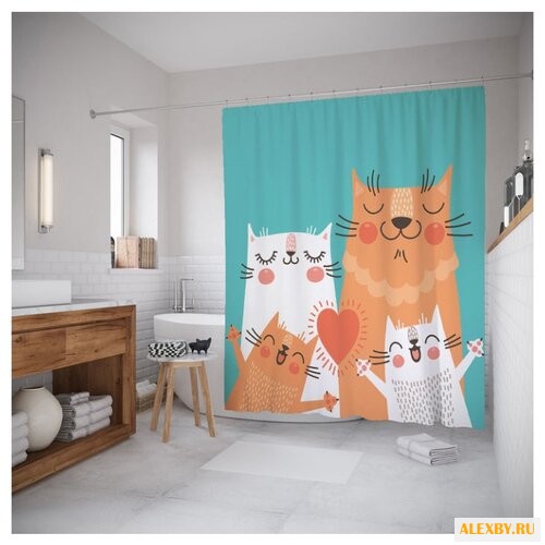 Штора JoyArty Веселая кошачья
