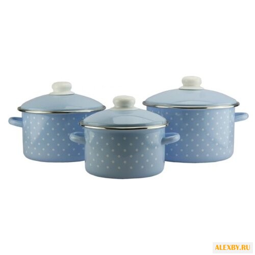 Набор кастрюль Эмаль Небесная