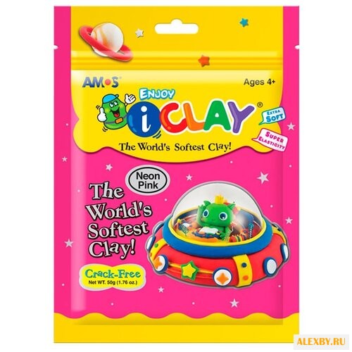 Масса для лепки AMOS розовая