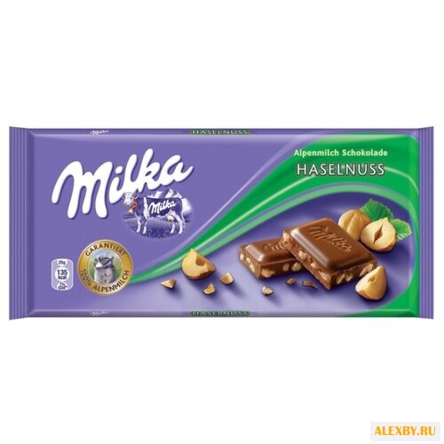 Шоколад Milka Haselnuss