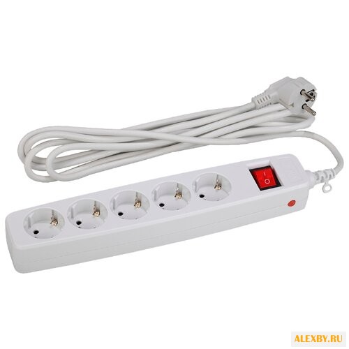 Сетевой фильтр ЭРА SF-5es-W