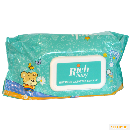 Влажные салфетки Rich Baby с