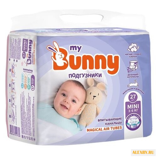 My Bunny подгузники 3-6 кг 27 шт.