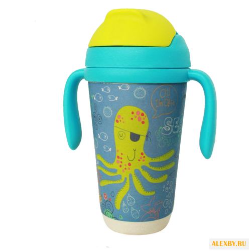 Поильник с крышкой и соломинкой