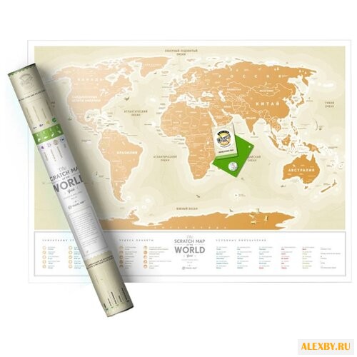 1DEA.me Скретч Карта Мира Gold