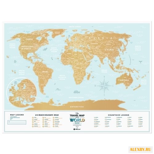 1DEA.me Скретч Карта Мира