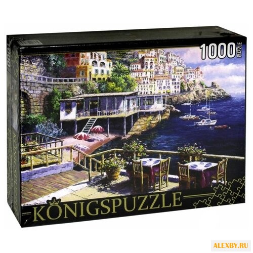 Пазл Рыжий кот Кафе у моря