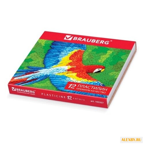 Пластилин BRAUBERG 12 цветов