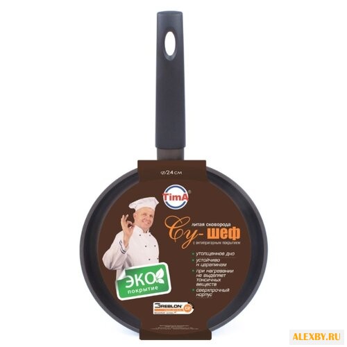 Сковорода TimA Су-шеф 2413П 24 см