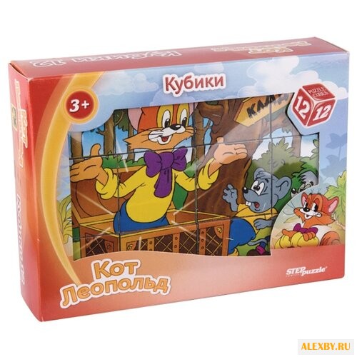 Кубики-пазлы СТЕП Кот Леопольд