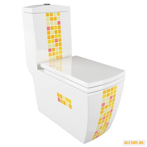 Унитаз Arcus 050 белый мозаика