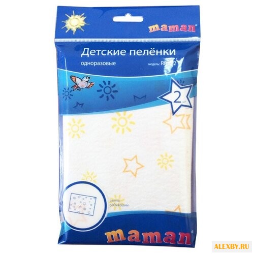 Одноразовые пеленки Maman 68х46