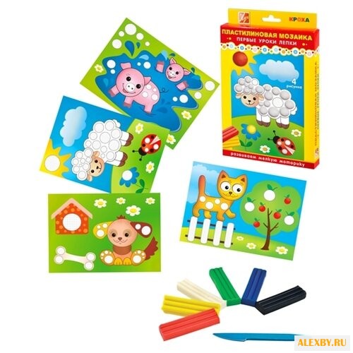 Пластилин Луч мозаика Овечка