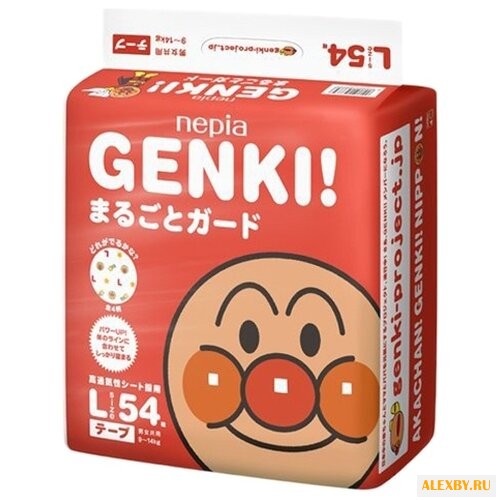 Genki подгузники L 9-14 кг 54 шт.