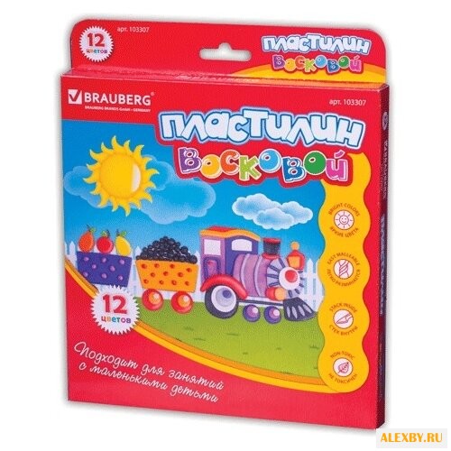 Пластилин BRAUBERG восковой 12