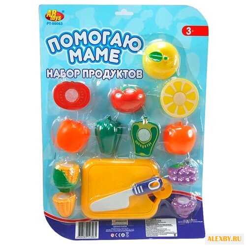 Набор продуктов с посудой