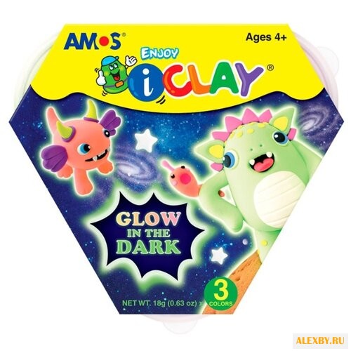Масса для лепки AMOS светящаяся