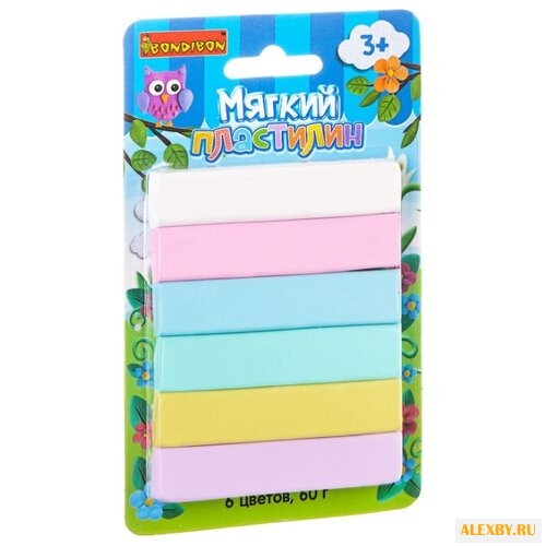 Пластилин BONDIBON 6 цветов 60