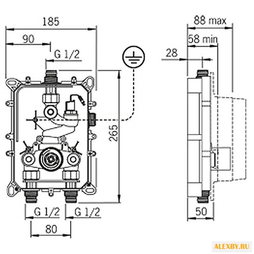Термостатический однорычажный