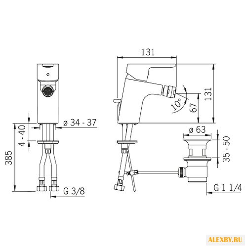 Однорычажный смеситель для биде