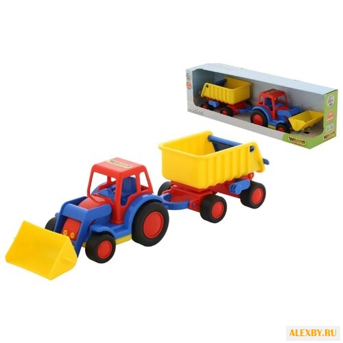 Трактор Wader с прицепом Базик