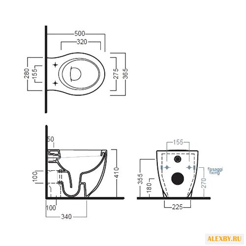 Унитаз hatria Le Fiabe Y1E001