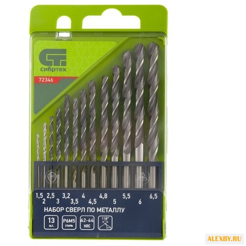 Набор сверл Сибртех 72346