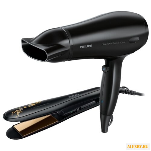 Набор фен + щипцы Philips
