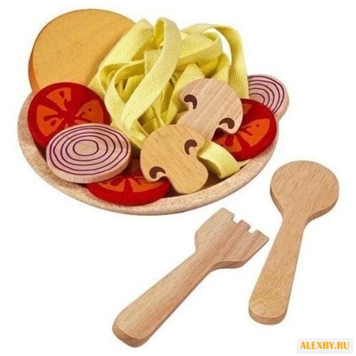 Набор продуктов с посудой