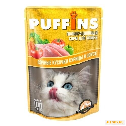 Корм для кошек Puffins Сочные