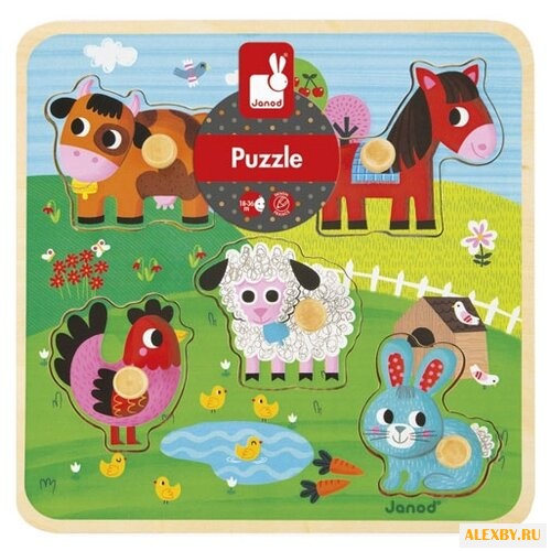 Рамка-вкладыш Janod Ферма