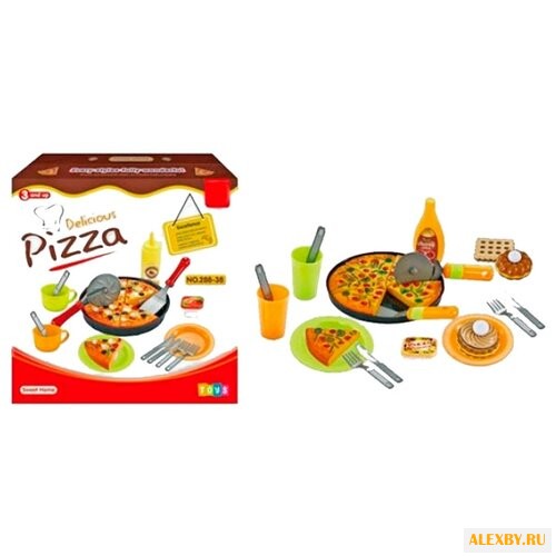 Набор продуктов с посудой