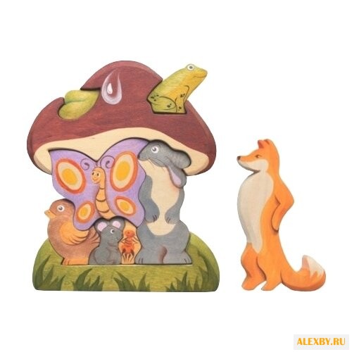 Пазл Сказки дерева Под грибом