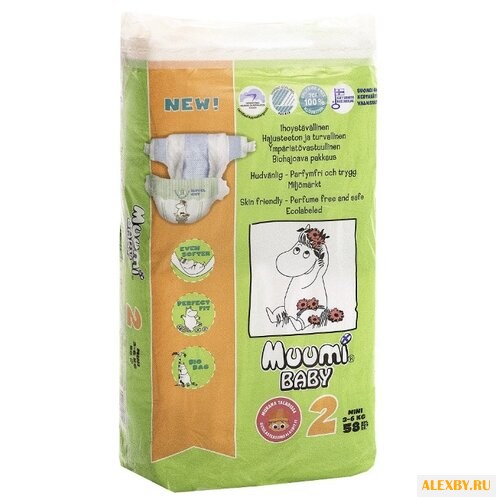 Muumi подгузники Baby 2 3-6 кг