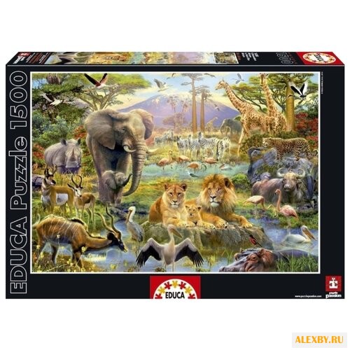 Пазл Educa Водопой в Африке