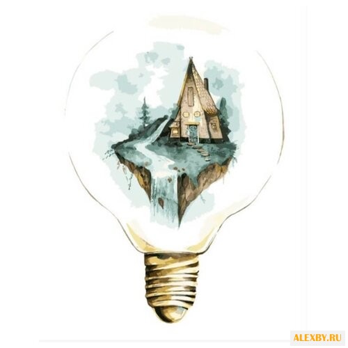 Цветной Картина по номерам Мир