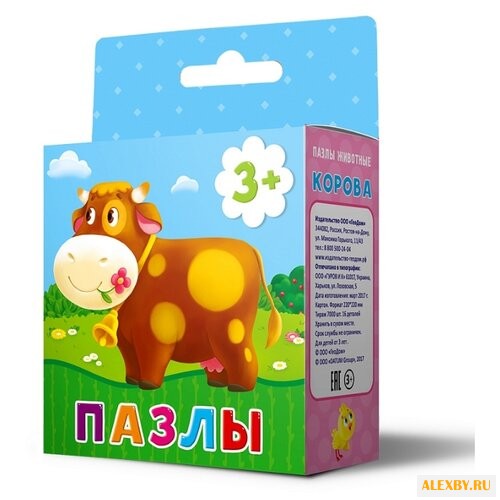 Пазл ГеоДом Животные Корова