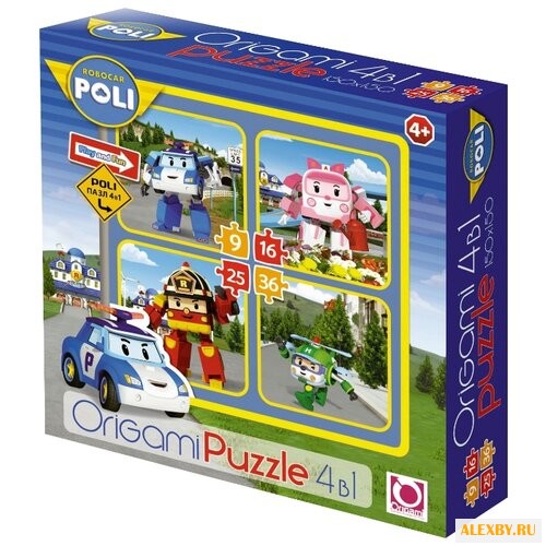 Набор пазлов Origami Robocar