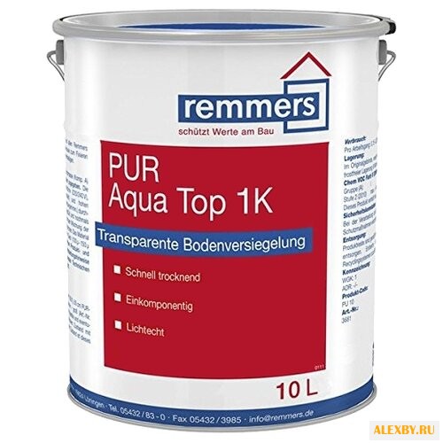 Лак Remmers PUR Aqua Top 1K 10 л