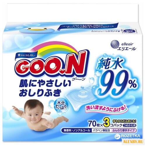 Влажные салфетки Goo.N Для